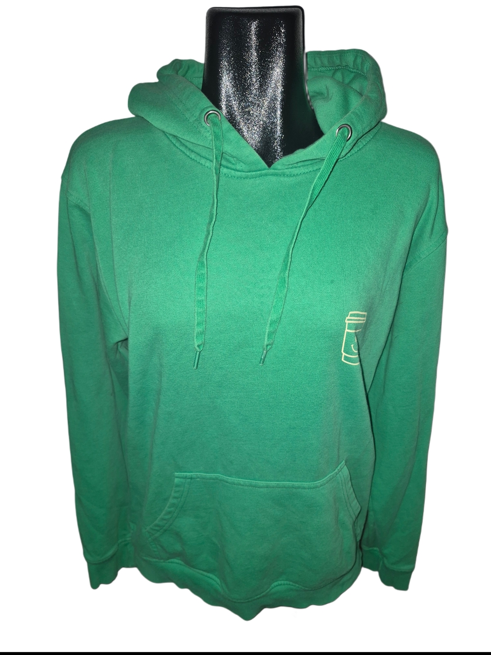 Happy Tears Mental Health Awareness Kelly Green Unisex Pullover Hoodie Size M